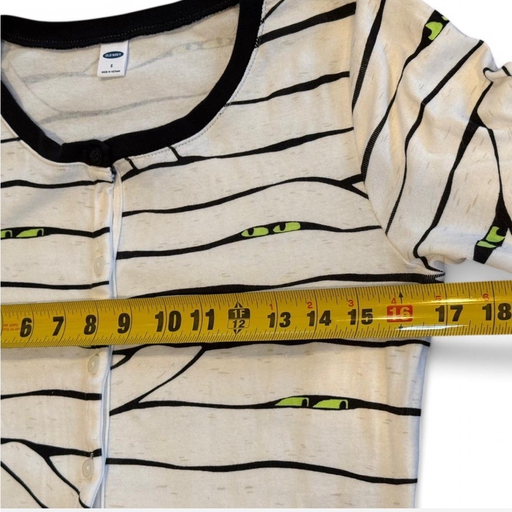 Striped Mummy Halloween Pajama Onesie - Picture 7 of 7